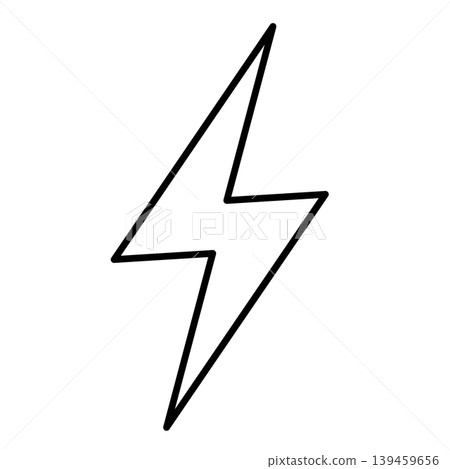 Simple illustration icon of a lightning bolt 002 Simple illustration icon of a lightning bolt 002 139459656
