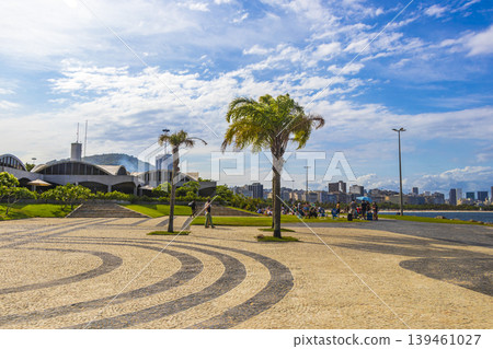 Flamengo Beach panorama view and cityscape Rio de Janeiro Brazil. 139461027