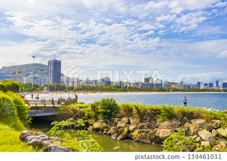 Flamengo Beach panorama view and cityscape Rio de Janeiro Brazil. Flamengo Beach panorama view and cityscape Rio de Janeiro Brazil. 139461031