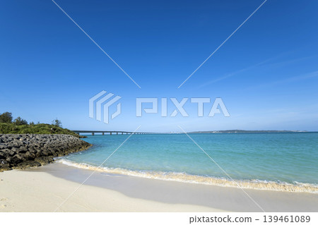 Irabu Bridge as seen from Miyako Sunset Beach Irabu Bridge as seen from Miyako Sunset Beach 139461089