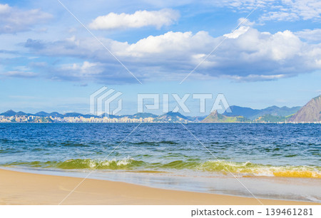 Flamengo Beach panorama view and cityscape Rio de Janeiro Brazil. Flamengo Beach panorama view and cityscape Rio de Janeiro Brazil. 139461281