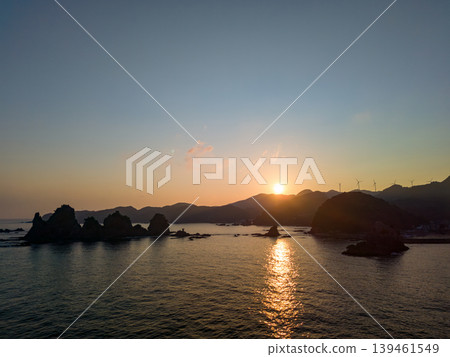 Drone footage of Ose, Minami-Izu at sunset. The coastline features unique rock formations such as Minokake-iwa. Minami-Izu Town, Kamo District, Shizuoka Prefecture - 2026 Drone footage of Ose, Minami-Izu at sunset. The coastline features unique rock formations such as Minokake-iwa. Minami-Izu Town, Kamo District, Shizuoka Prefecture - 2026 139461549