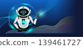 AI Robot Presenting Data 139461727