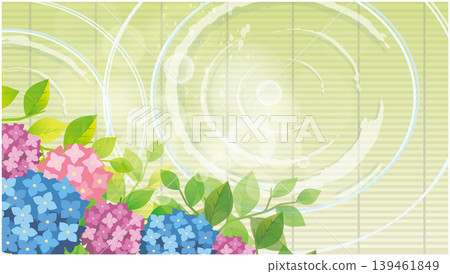 夏季雨季,繡球花背景 夏季雨季,繡球花背景 139461849