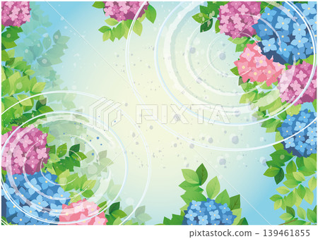夏季雨季,繡球花背景 夏季雨季,繡球花背景 139461855