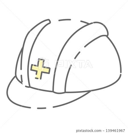 Simple safety helmet line drawing illustration Simple safety helmet line drawing illustration 139461967