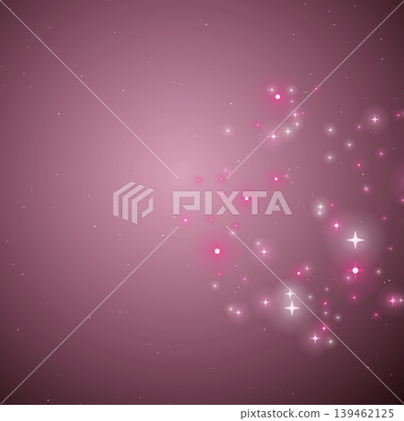 Cherry blossom pink jewel-like sparkle - 4-point star-shaped halo light particle background Cherry blossom pink jewel-like sparkle - 4-point star-shaped halo light particle background 139462125