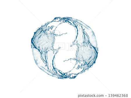 Abstract background with swirling blue water splashes | Aqua splash image on a white background Abstract background with swirling blue water splashes | Aqua splash image on a white background 139462368