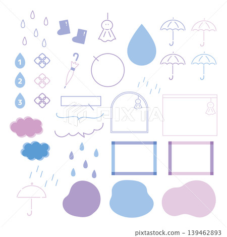 一套可在雨天和雨季使用的裝飾材料。 139462893