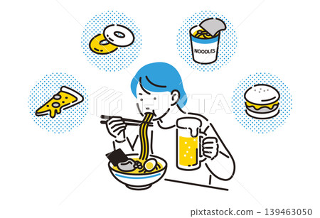 A woman who binge eats and drinks 139463050