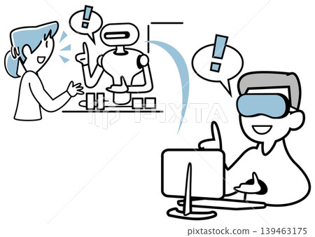 Remotely controlled robot - customer service Remotely controlled robot - customer service 139463175