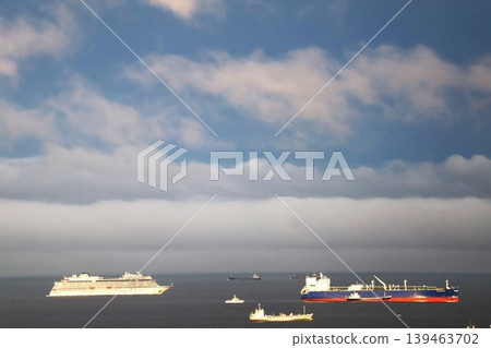 The "Viking Eden" sails Tokyo Bay. The "Viking Eden" sails Tokyo Bay. 139463702