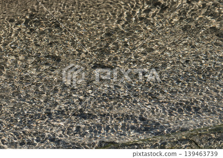 一條美麗清澈的溪流水面 一條美麗清澈的溪流水面 139463739