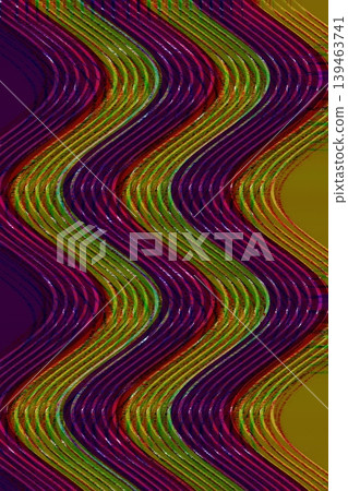 Abstract background, green color, purple and yellow wavy lines Abstract background, green color, purple and yellow wavy lines 139463741