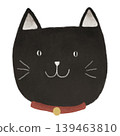 Black cat with a red collar 139463810
