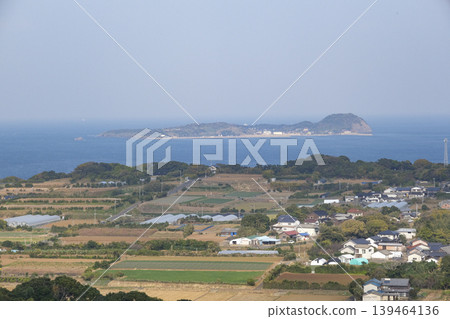 The Genkai Sea as seen from Kabeshima's Wind-Viewing Hill Park. The Genkai Sea as seen from Kabeshima's Wind-Viewing Hill Park. 139464136