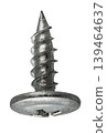 Construction screw close-up on a white isolated background 139464637