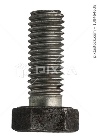construction bolt close-up on a white isolated background construction bolt close-up on a white isolated background 139464638
