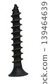Construction screw close-up on a white isolated background 139464639