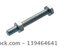 construction bolt close-up on a white isolated background 139464641