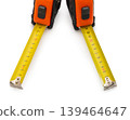 Construction tape measure clipping path isolated on white background 139464647