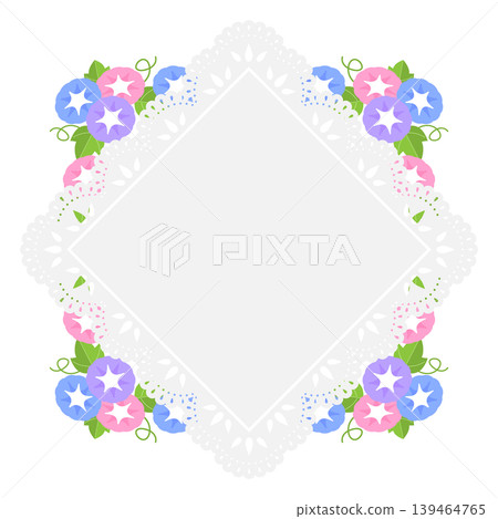 牽牛花鑽石蕾絲邊框 139464765