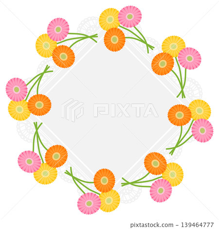 非洲菊鑽石蕾絲框架 非洲菊鑽石蕾絲框架 139464777