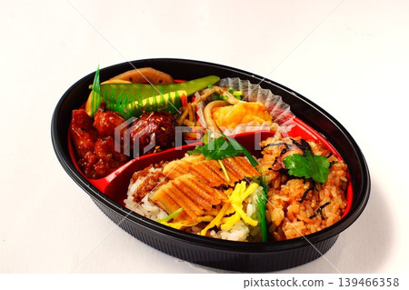Octopus rice and conger eel bento box Octopus rice and conger eel bento box 139466358