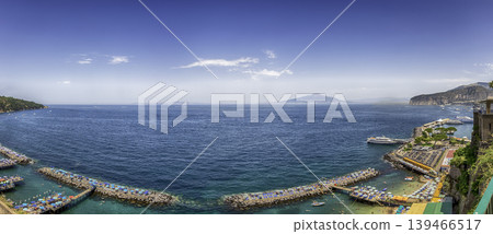 Scenic view of the Bay of Naples from Sorrento, Italy Scenic view of the Bay of Naples from Sorrento, Italy 139466517