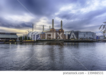 Battersea Power Station, iconic building and landmark in London, UK Battersea Power Station, iconic building and landmark in London, UK 139466531