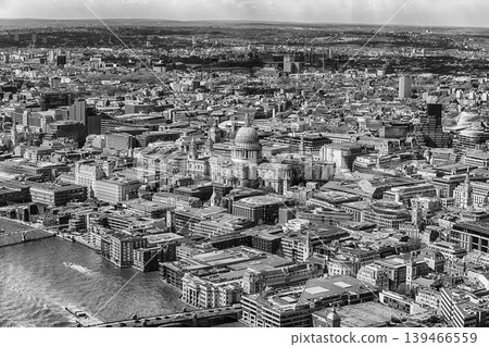 Aerial view of St Paul's Cathedral, London, England, UK Aerial view of St Paul's Cathedral, London, England, UK 139466559