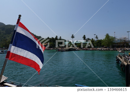 Tropical Boats at Phi Phi Harbor Tropical Boats at Phi Phi Harbor 139466615