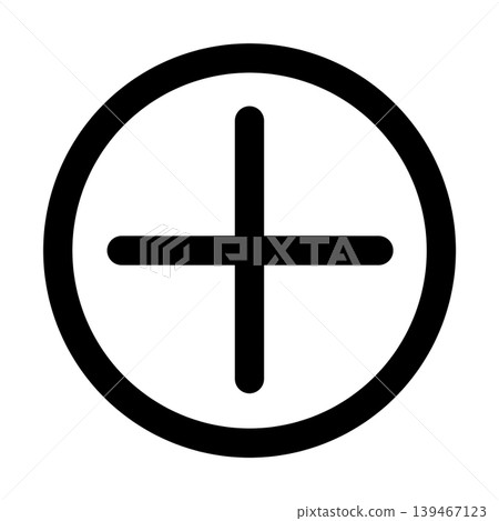 Plus sign icon in a circle Plus sign icon in a circle 139467123