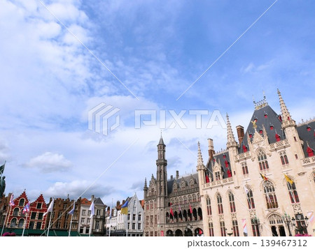 The square in front of Bruges City Hall (Belgium) The square in front of Bruges City Hall (Belgium) 139467312