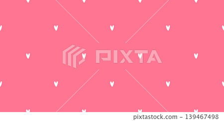 Simple background with heart cover and vector seamless pattern. Valentine themes featuring cute ditsy little red paper dot. Grid designs galentine fabric textures with small abstract. 139467498
