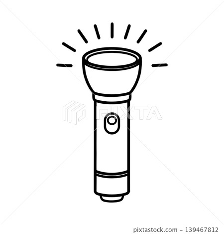 Simple flashlight line icon 139467812
