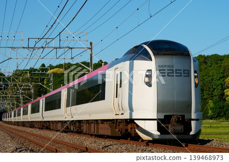 N'EX speeding along the Sobu Main Line N'EX speeding along the Sobu Main Line 139468973