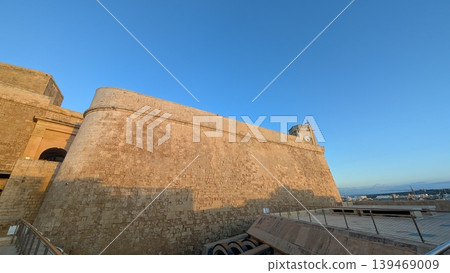 Giant wall of the fortification and beautiful blue sky Giant wall of the fortification and beautiful blue sky 139469009
