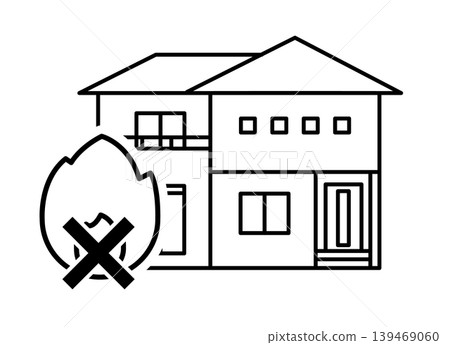 All-electric house (line drawing) All-electric house (line drawing) 139469060