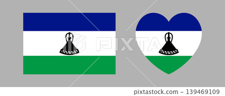 National heart, rectangular flag of Lesotho badge, sticker set. Lesotho Flag rectangle, heart icon, button. Flag of Lesotho banner, background. National heart, rectangular flag of Lesotho badge, sticker set. Lesotho Flag rectangle, heart icon, button. Flag of Lesotho banner, background. 139469109