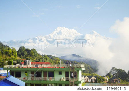 The Annapurna Mountains as seen from the Australian Camp, Nepal The Annapurna Mountains as seen from the Australian Camp, Nepal 139469143
