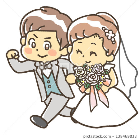 婚禮上的家庭表情 139469838