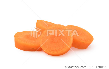 Fresh carrot slices displaying healthy orange vegetable food Fresh carrot slices displaying healthy orange vegetable food 139470033