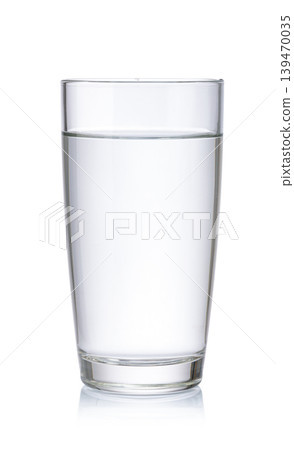 Water glass offering refresh and hydrating drink 139470035