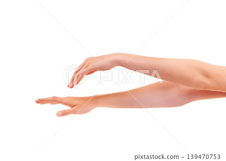 Skincare, manicure and hands closeup in studio isolated on a white background mockup space. Fingers, nails and palm of model in spa treatment, natural cosmetics or dermatology, beauty or healthy skin Skincare, manicure and hands closeup in studio isolated on a white background mockup space. Fingers, nails and palm of model in spa treatment, natural cosmetics or dermatology, beauty or healthy skin 139470753