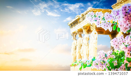 Erechtheion temple in Acropolis of Athens Erechtheion temple in Acropolis of Athens 139471037