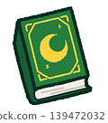 A simple illustration of a magic book (green) 139472032