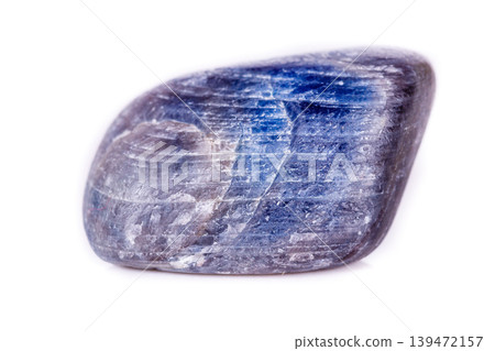 Macro mineral stone sapphire on white background 139472157