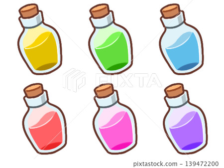 A collection of simple potion illustrations 139472200