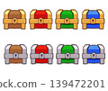 A collection of simple treasure chest illustrations 139472201